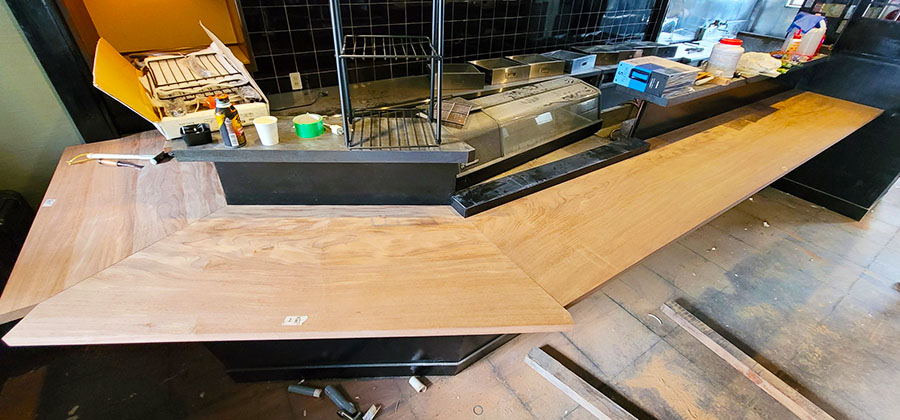 無垢一枚板カウンター