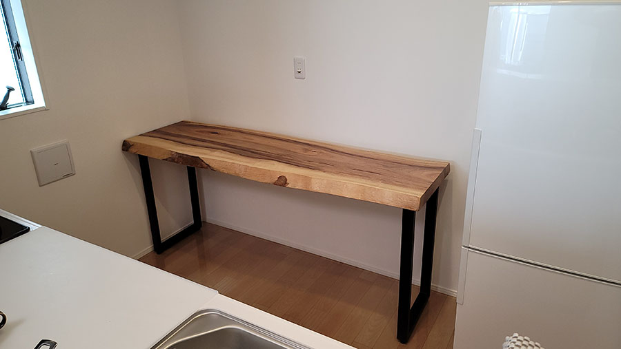 無垢一枚板キッチン台