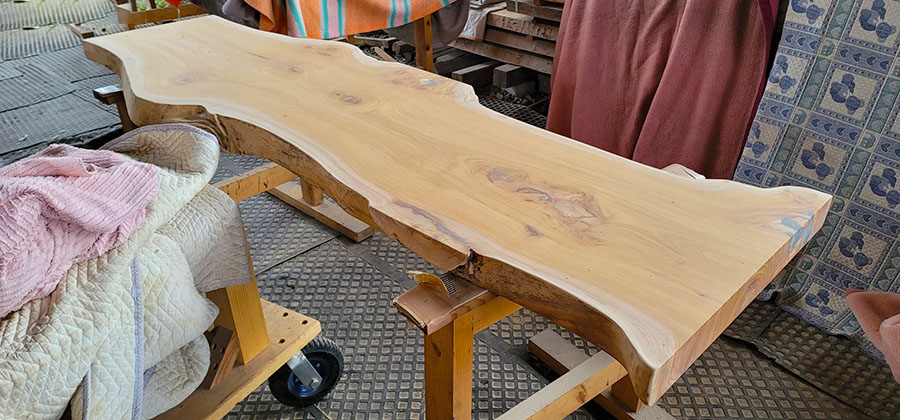 無垢一枚板ベンチ