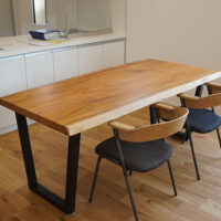 ケヤキ一枚板ダイニングテーブル