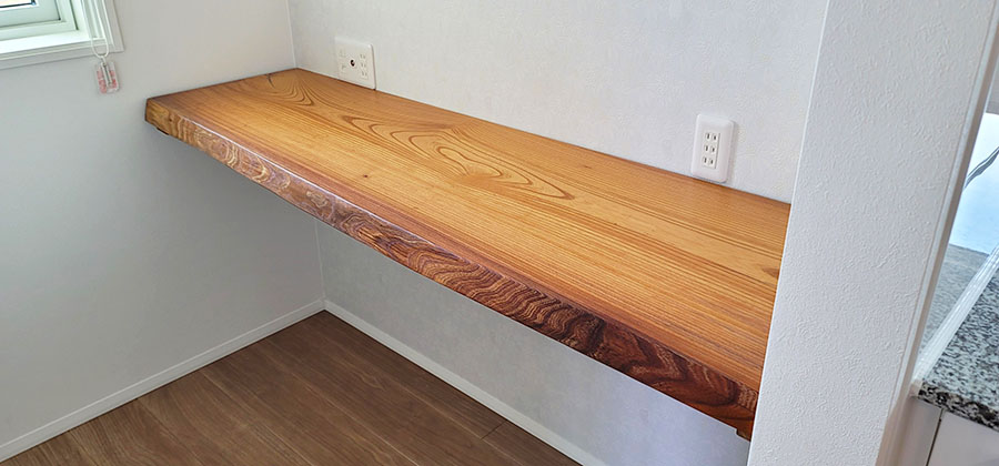 一枚板書斎机天板