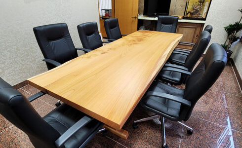 無垢一枚板会議テーブル