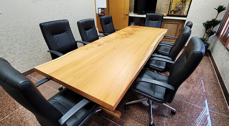 無垢一枚板会議テーブル