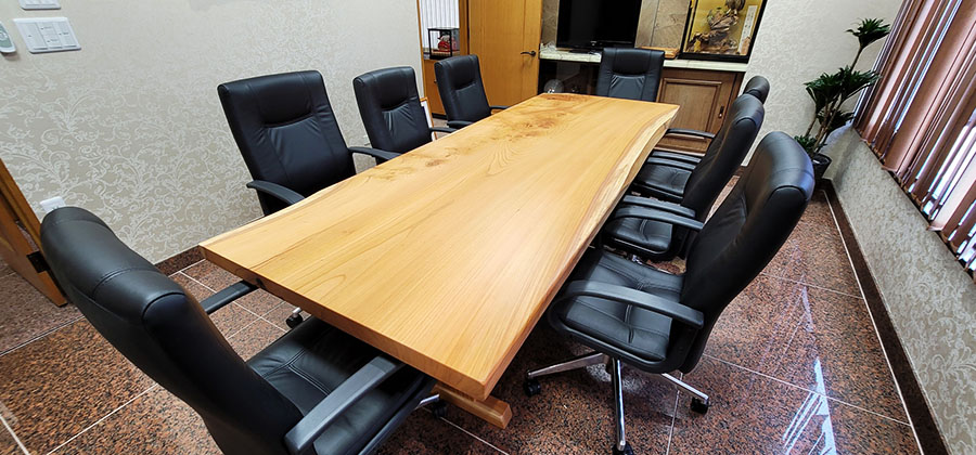無垢一枚板会議テーブル