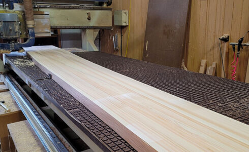 桧一枚板カウンター