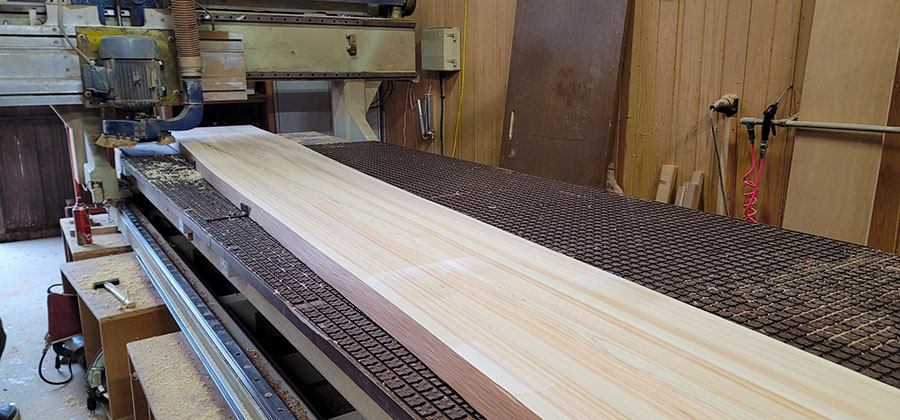 桧一枚板カウンター