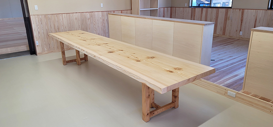 # 652 ■　樅　モミ　テーブル　ダイニング　カウンター　座卓　一枚板 樅（モミ） - 無垢一枚板専門店 イサン工芸