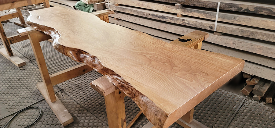 カエデ一枚板ベンチ