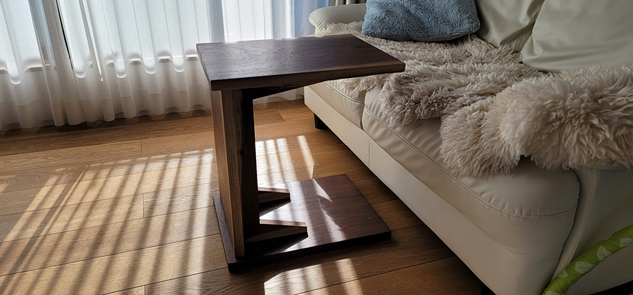 一枚板ソファーサイドテーブル