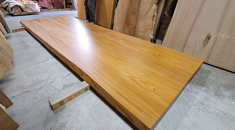 ケヤキ無垢一枚板会議テーブル