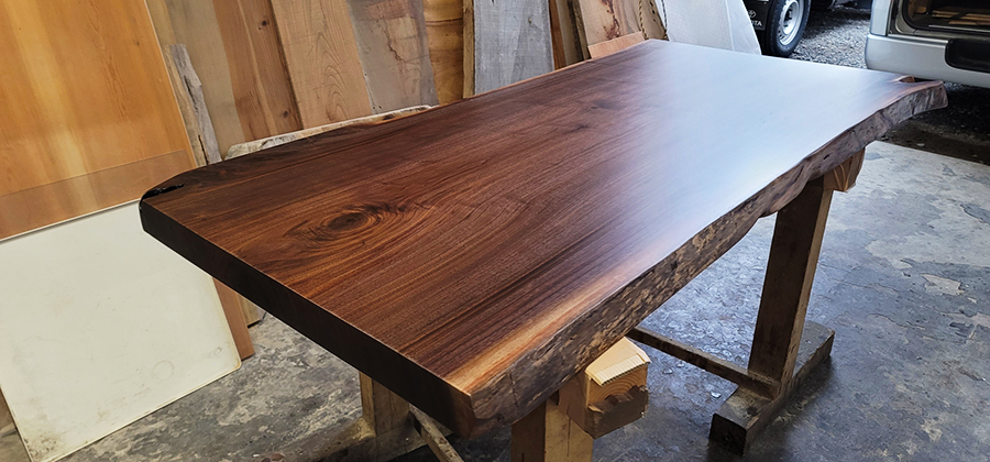 ブラックウォルナット一枚板天板