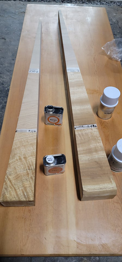 一枚板の塗装サンプル