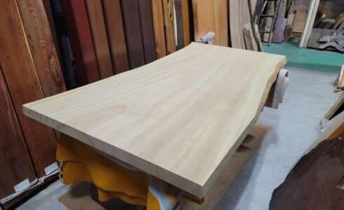 クスノキ一枚板ダイニングテーブル売約