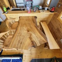 楠一枚板ダイニングテーブルセット