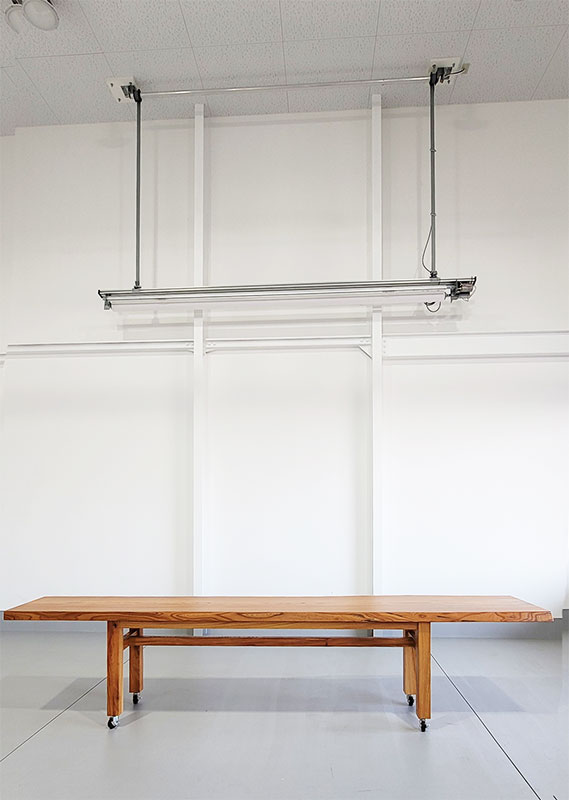 一枚板テーブルキャスター付