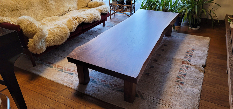 ウォルナット座卓