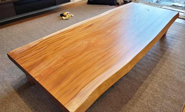 ケヤキ一枚板座卓販売