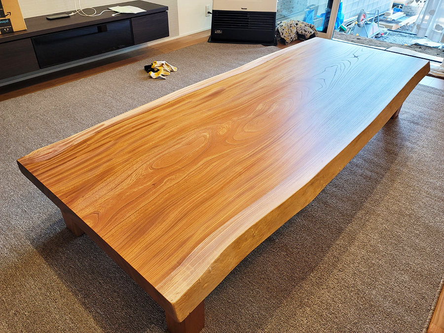 ケヤキ一枚板座卓販売