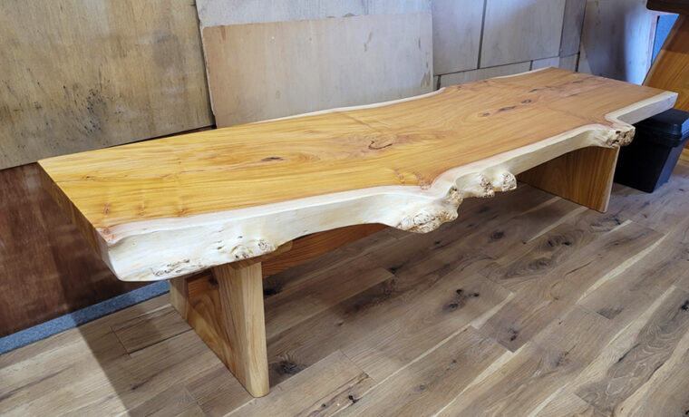 ケヤキ一枚板ベンチ