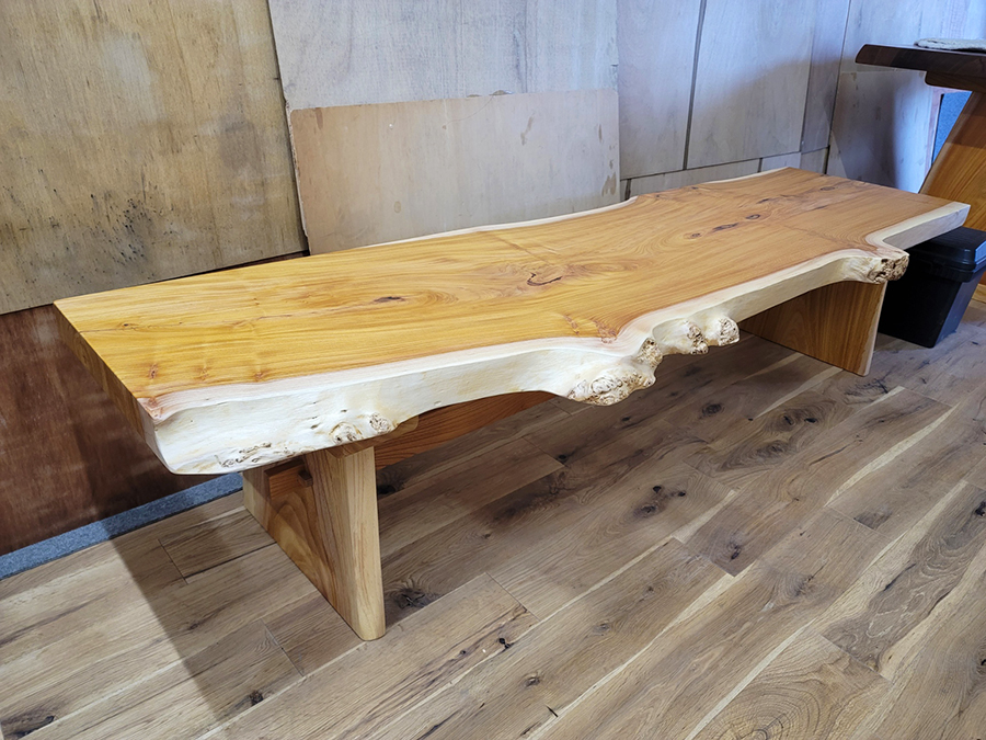 ケヤキ一枚板ベンチ