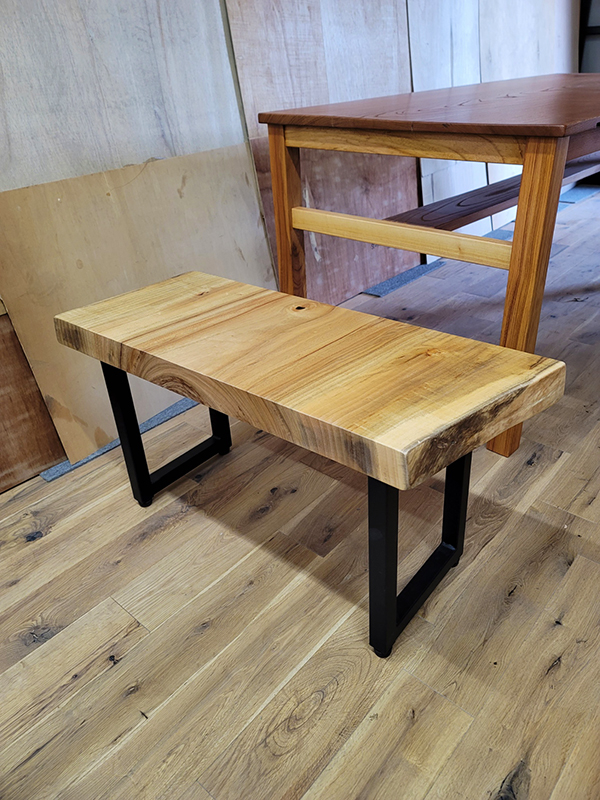 楠一枚板ベンチ