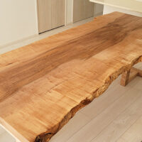 楓無垢一枚板テーブル製作