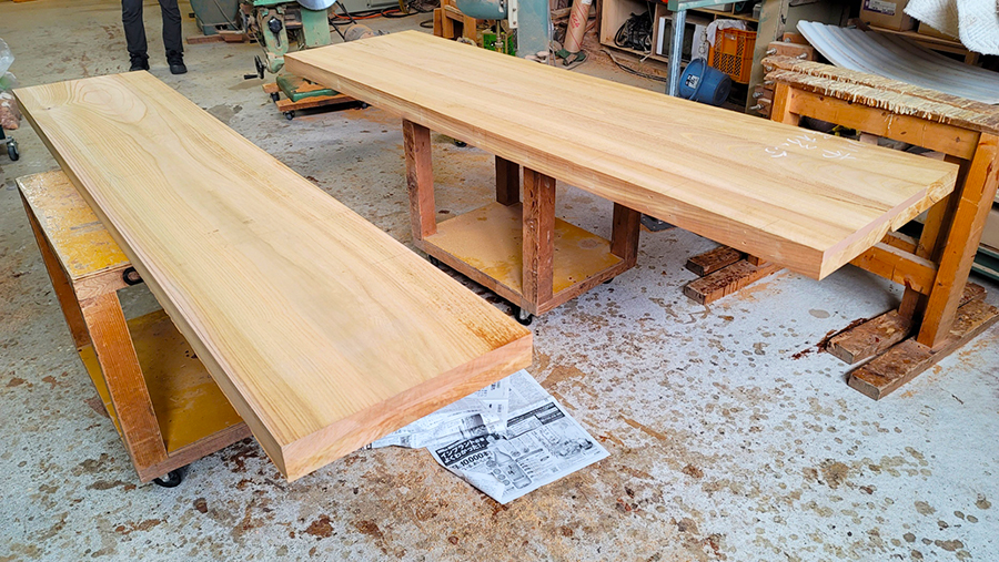 一枚板テーブル製作