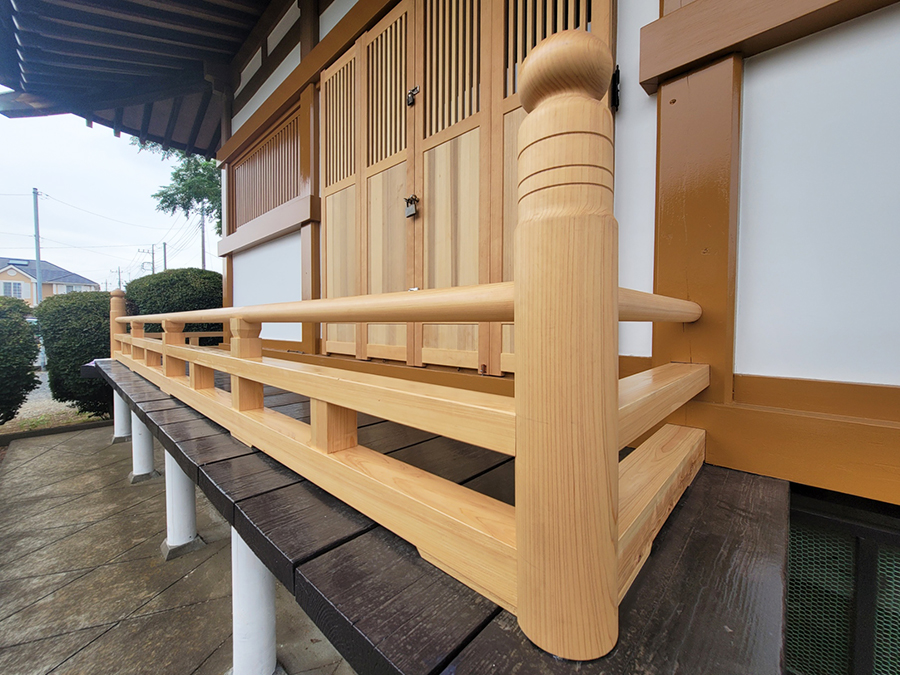 お寺の手すり製作