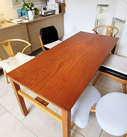 ケヤキ無垢一枚板テーブル