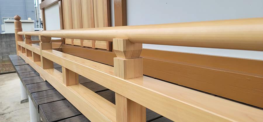 お寺の手摺製作