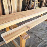 杉一枚板カウンターセット