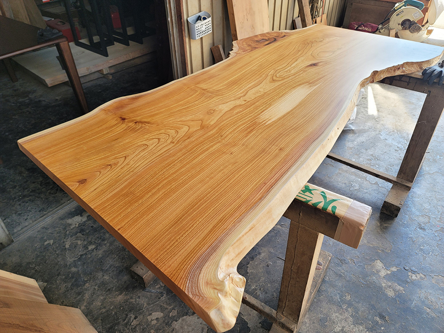 ケヤキ一枚板テーブル天板