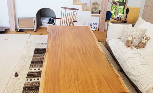 ケヤキ一枚板ローテーブル