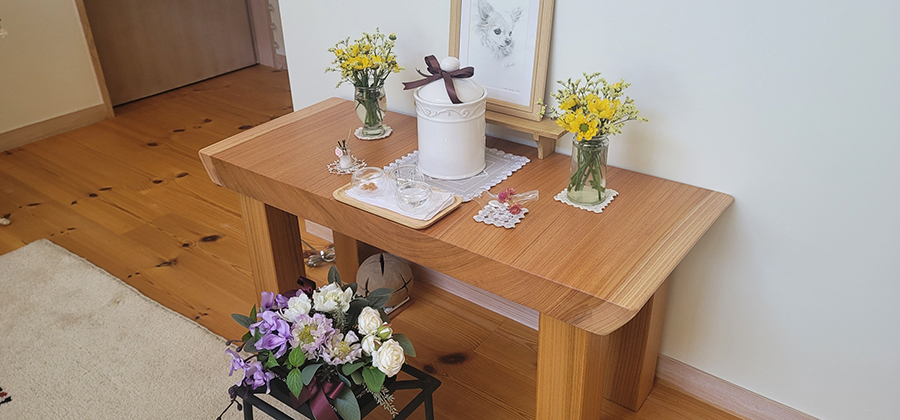 一枚板小テーブル