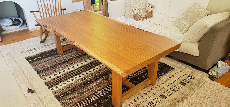 ケヤキ無垢一枚板テーブル