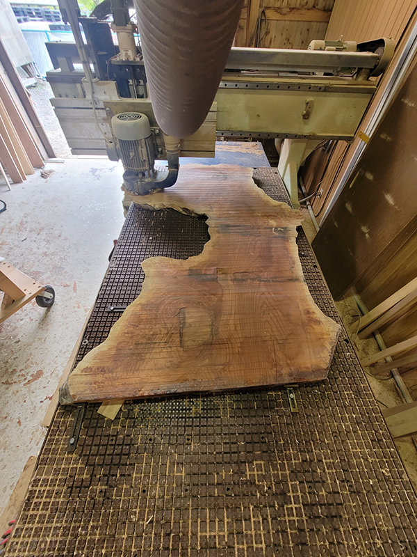 ケヤキ無垢一枚板ワークデスク