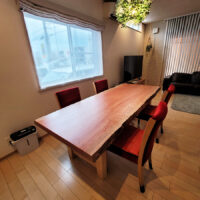 ボセ【アフリカンチェリー】一枚板ダイニングテーブル