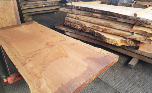 テーブル用一枚板の山