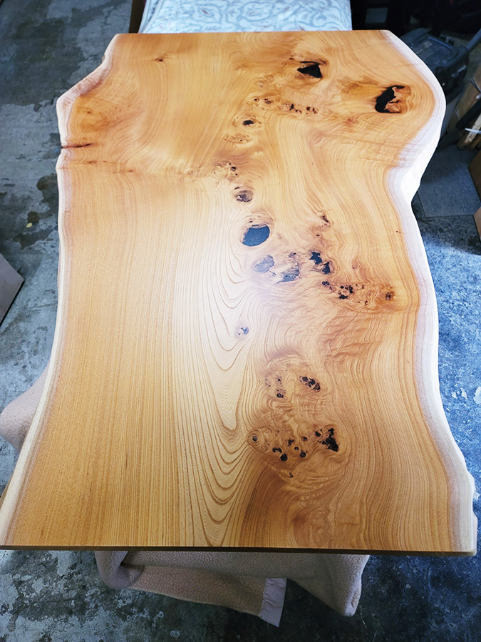 ケヤキ無垢一枚板テーブル天板