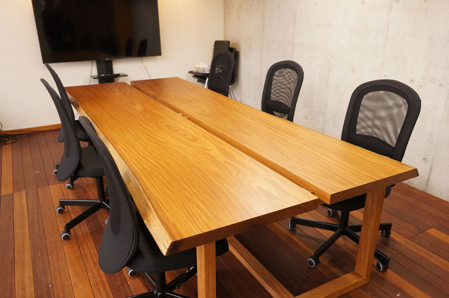 一枚板会議テーブル製作