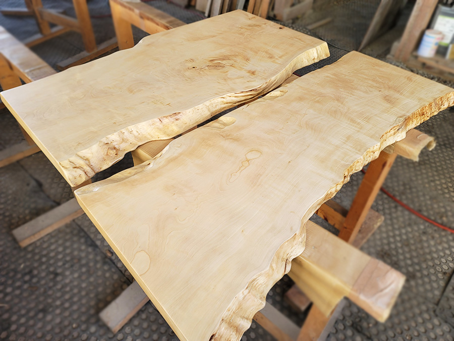 栃一枚板ベンチ