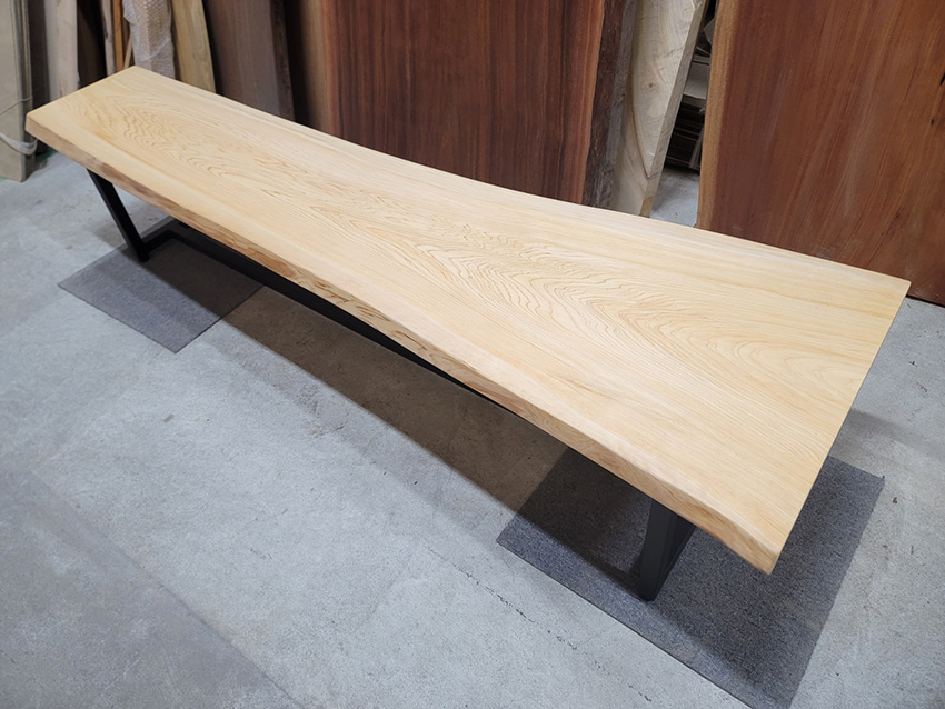 桧一枚板ベンチ