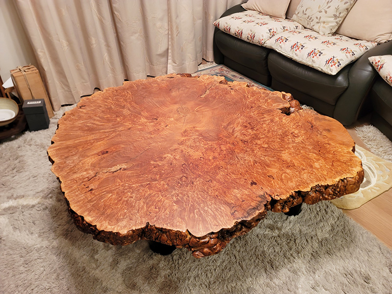 座卓の仕上げ直し後