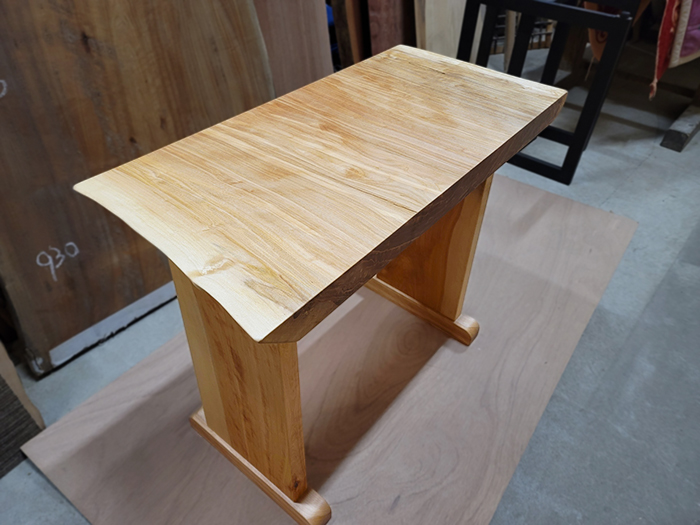 樺一枚板ワークテーブル