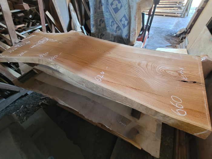 ケヤキテーブル天板