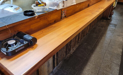 杉一枚板カウンター