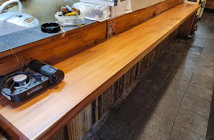 杉一枚板カウンター