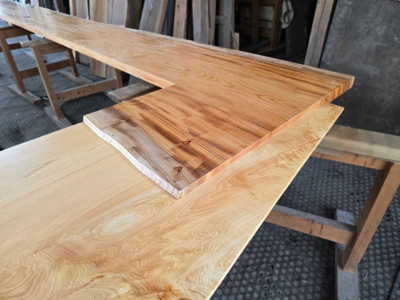 一枚板カウンター製作見本